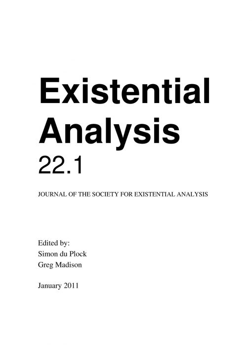 Existential Analysis Vol. 22.1 January 2011 - PDF